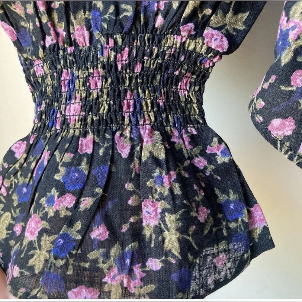 Free People Meant To Be Smocked Blouse size S